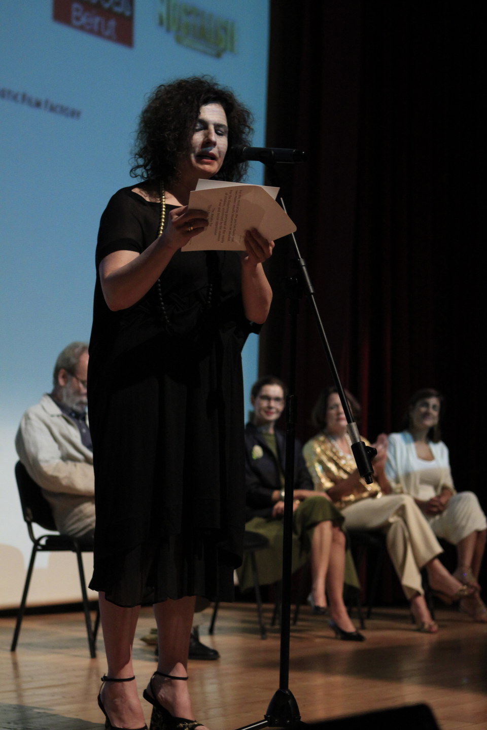 Arsinee Khanjian reading the winnerss of 3rd Best Short Film
