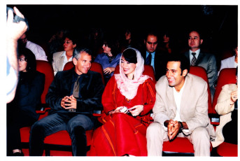 From left to right: Niki Karimi, Ed Solomon, Yasmine Malek Nasr, Bahman Kiarostami