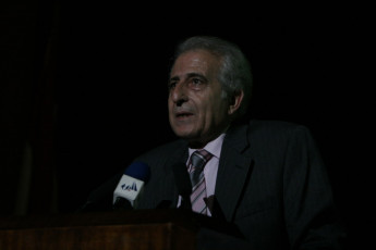 Ghassan Abu Chacra, head of CNC, Ministry of Toursim, giving a word