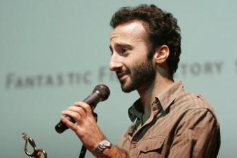 Lucien Bourjeily – giving a word after receiving the prize for Best Director Short film, for Taht al Aricha