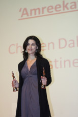 Cherien Dabis with her two prizes