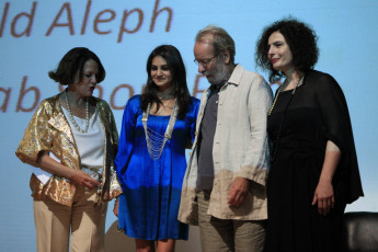 Ahd Kamel with Alice Edde on left, and right Jury President Robert Daudelin and member Arsinee Khanjian
