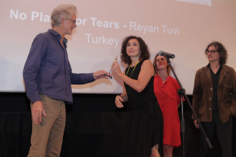 Winner Best Documentary, Reyan Tuvi director No Place For Tears, with Jury Members