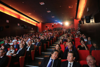 General view of the theater, before the opening ceremony commences