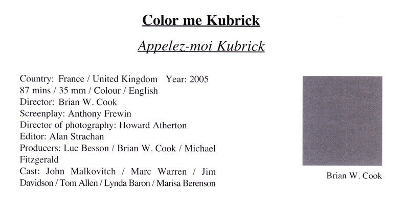 Colour Me Kubrick